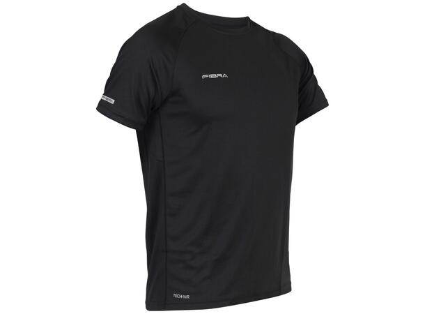 FIBRA Sync Logo Tee Sort XS Lett komfortabel T-skjorte 