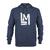 ST LM Hoodie 21 Marine melert XL Hettegenser i bomull Like Muligheter 