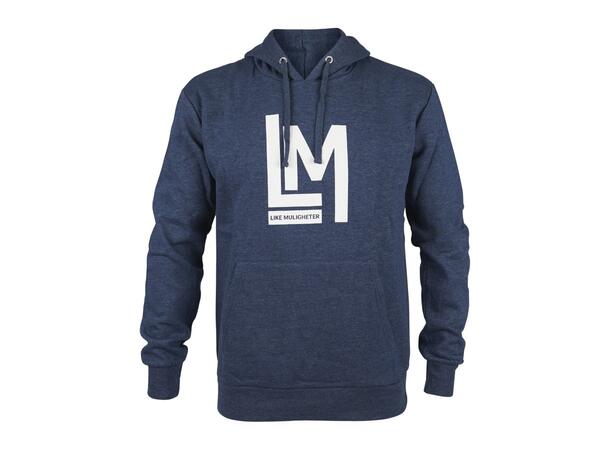 ST LM Hoodie 21 Marine melert XL Hettegenser i bomull Like Muligheter 