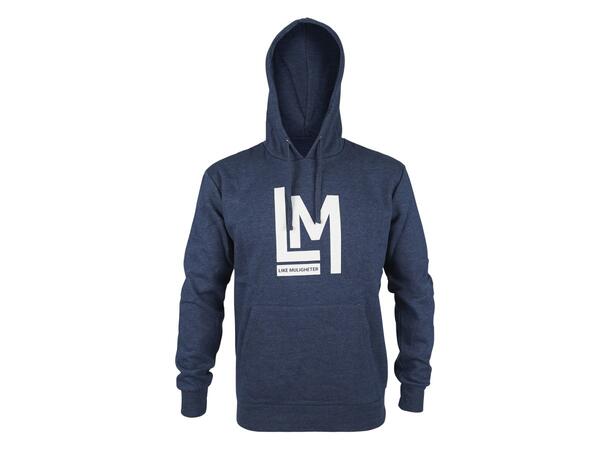 ST LM Hoodie 21 Marine melert XL Hettegenser i bomull Like Muligheter 