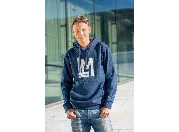 ST LM Hoodie 21 jr Marine melert 140 Hettegenser i bomull Like Muligheter 