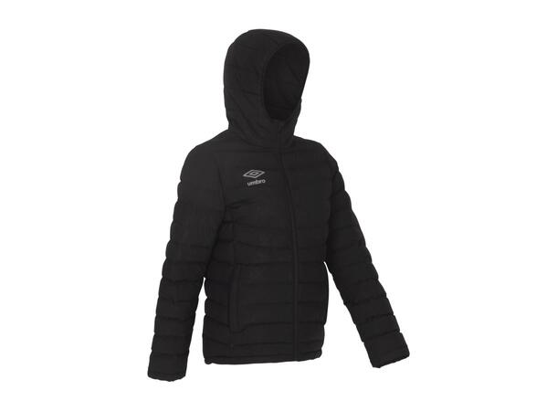 UMBRO Core Padded Jkt W Sort 38 Vattert jakke med hette til damer 