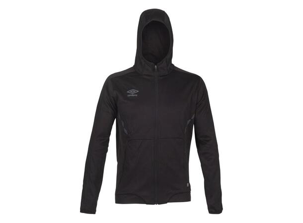 UMBRO Core Tech Hood Zip J Sort 128 Jakke med hette, i resirkulert polyester