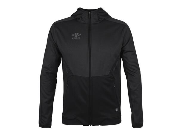 UMBRO Core Tech Hood Zip J Sort 128 Jakke med hette, i resirkulert polyester