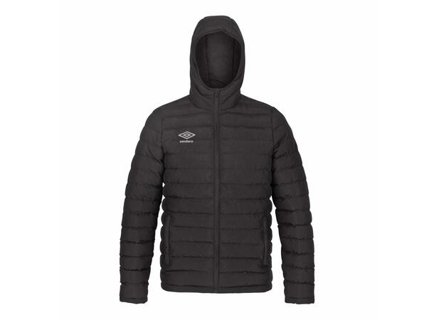 UMBRO Core Padded Jkt Jr Sort 128 Vattert jakke med hette 