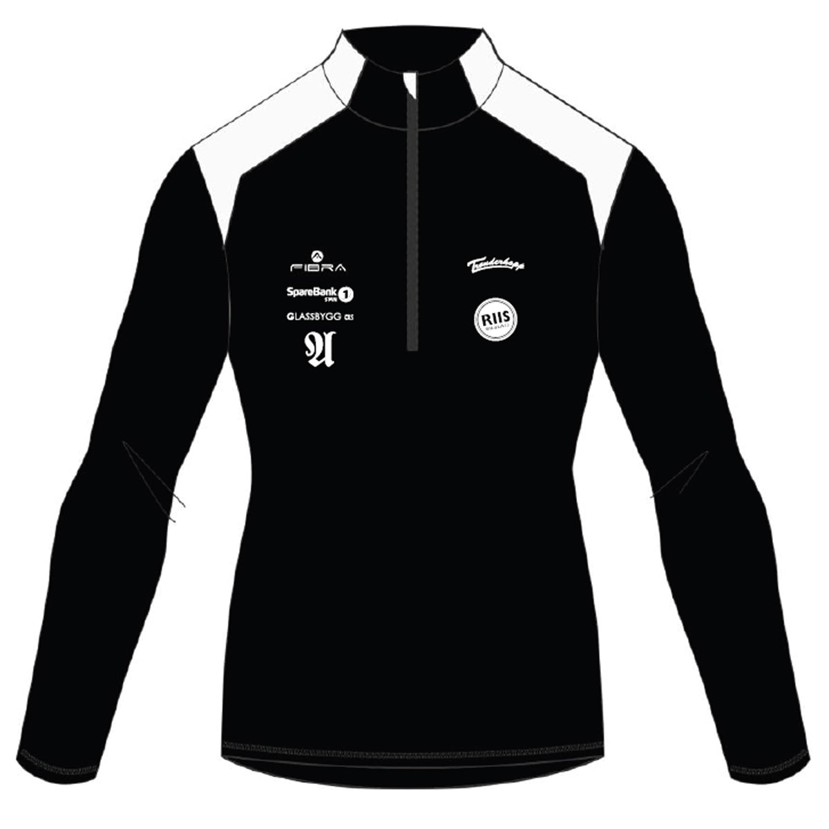 Trønderhopp Halfzip Sort SR